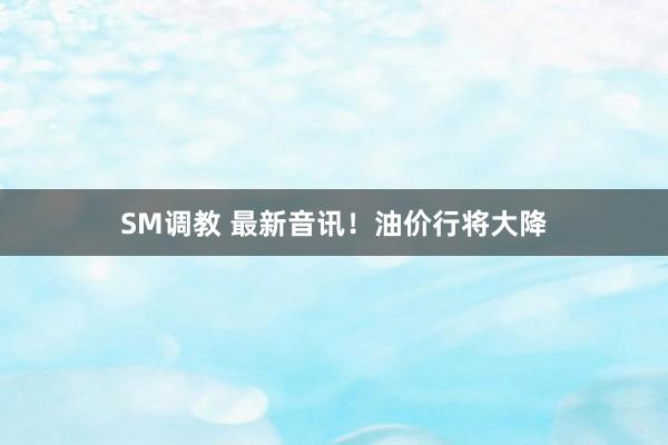 SM调教 最新音讯！油价行将大降