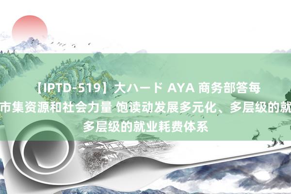 【IPTD-519】大ハード AYA 商务部答每经问：撬动市集资源和社会力量 饱读动发展多元化、多层级的就业耗费体系