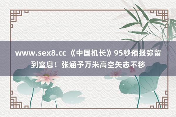 www.sex8.cc 《中国机长》95秒预报弥留到窒息！张涵予万米高空矢志不移