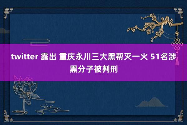 twitter 露出 重庆永川三大黑帮灭一火 51名涉黑分子被判刑